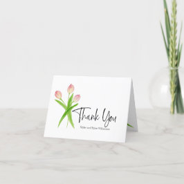 Dankeschön Karte - Watercolor Tulips Design