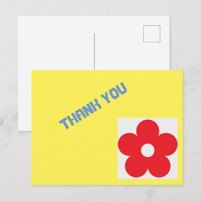 Dankeschön-Karten Postkarte (Vorne/Hinten)