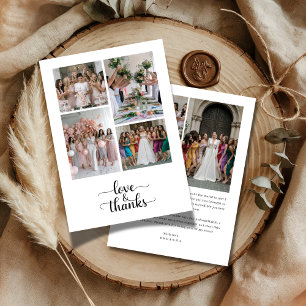 Dankeschön & Liebe 7-Foto-Collage-Junggesellinnen- Dankeskarte