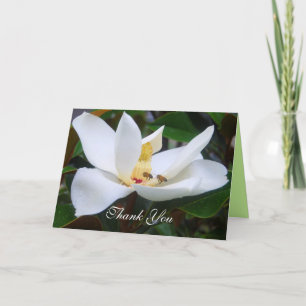 Dankeschön Magnolie und Honigbienen Karte