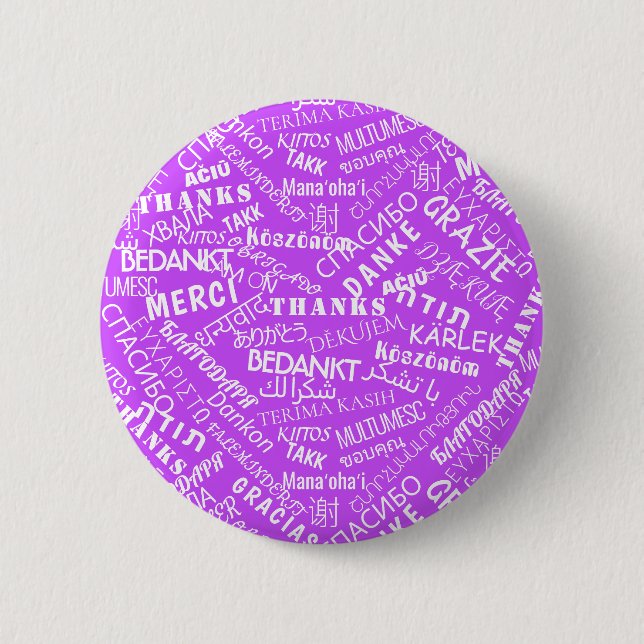 Dankeschön! - Mehrsprachigkeit - Internationale We Button (Vorderseite)