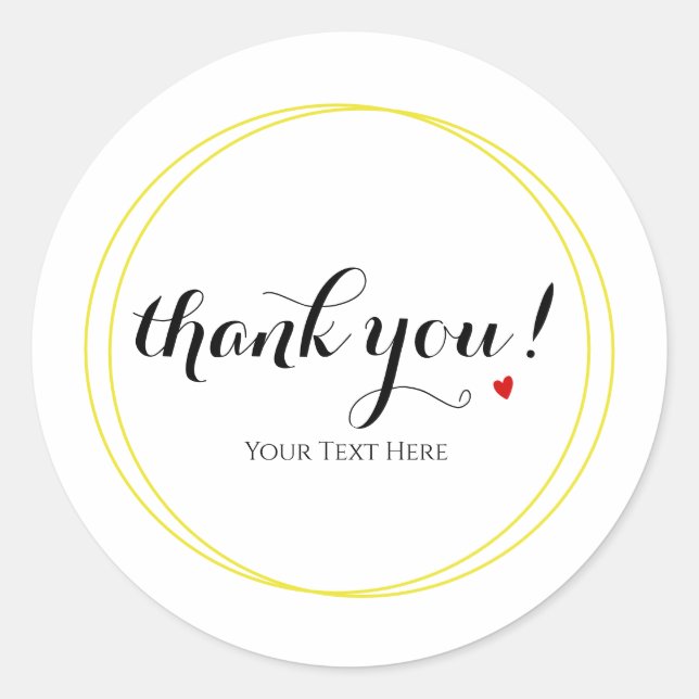 Dankeschön Minimalistisch Black Typografy Runder Aufkleber (Vorderseite)