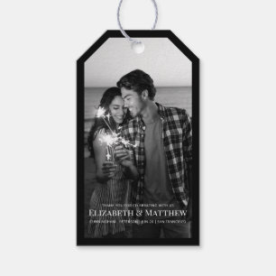 Dankeschön   Moderne und einfache Hochzeit von Fot Geschenkanhänger