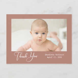 Dankeschön Neues Baby-Foto Postkarte