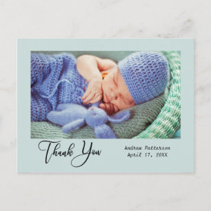 Dankeschön   Neues Baby-Foto Postkarte
