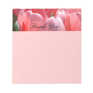 Dankeschön Notizblöcke Rosa Tulpen Frühlingsblumen