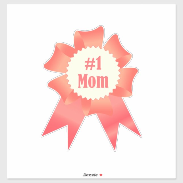 Dankeschön Nummer Eins Mama Gewinner Preisband Aufkleber (Blatt)