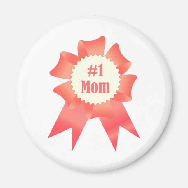 Dankeschön Nummer Eins Mama Gewinner Preisband Magnet (Vorne)