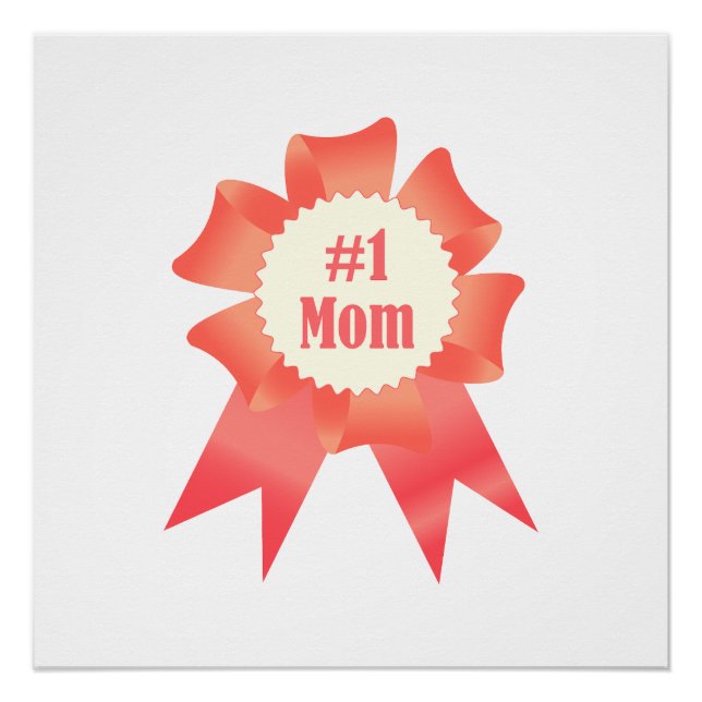 Dankeschön Nummer Eins Mama Gewinner Preisband Poster (Vorderseite)