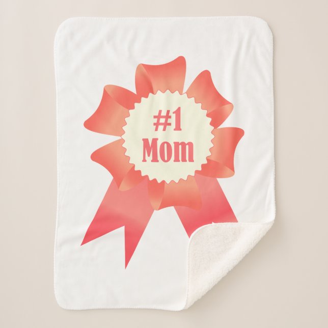 Dankeschön Nummer Eins Mama Gewinner Preisband Sherpadecke (Vorderseite)