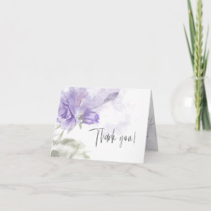 Dankeschön Painterly Lila Floral Dankeskarte