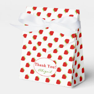 Dankeschön  Red Strawberry Muster Zelt Gefälligk Geschenkschachtel