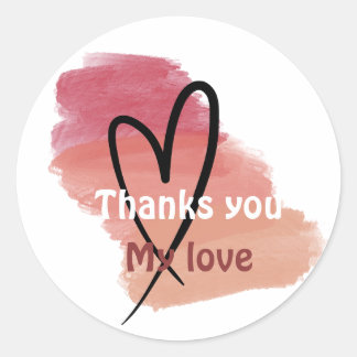 Dankeschön Runder Aufkleber