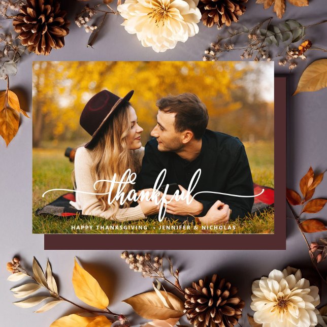 Dankeschön-Schrift-Foto-Postkarte zum Erntedankfes Postkarte (Von Creator hochgeladen)