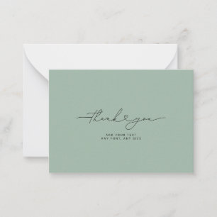 Dankeschön-Schrift-Herz Elegant 3,5"X2,5" Orange Mitteilungskarte