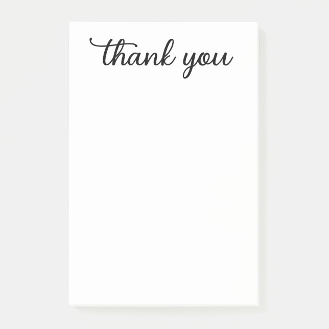 Dankeschön-Schrift Post-it Klebezettel (Vorderseite)