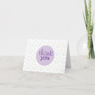Dankeschön Schrift Purple Sprinkles Muster Dankeskarte