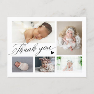 Dankeschön-Skript Baby-Geburtsankündigung Postkarte