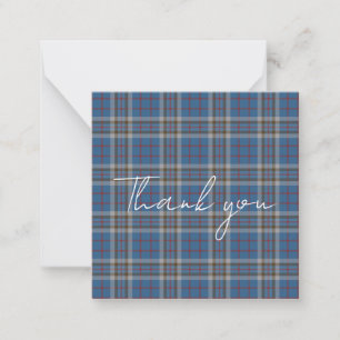 Dankeschön-Skript Plaid Tartan Thompson Rustikal Mitteilungskarte