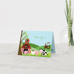Dankeschön-Tiere-Bauernhof-Karte Dankeskarte