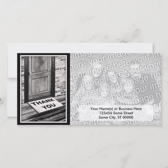 Dankeschön Türmatte Foto Dankeskarte (Vorderseite)