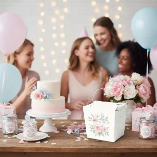 Dankeschön-Überraschungsbox mit rosafarbenen Rosen Geschenkschachtel