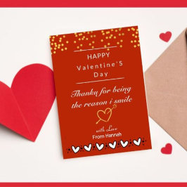 Dankeschön Valentinstag Karte