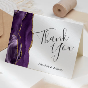 Dankeschön zur Goldenen Hochzeit in Lila Achat Karte