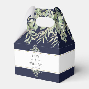 Dankeschön zur Navy-Blau-Grün-Hochzeit Geschenkschachtel