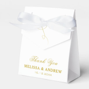 Dankeschön   Zwei Goldherzen   Personalisierte Hoc Geschenkschachtel