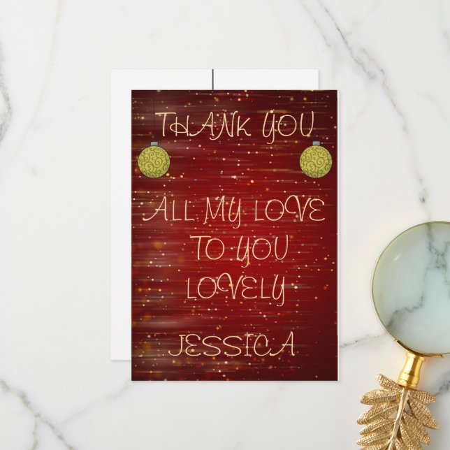 DANKESKARTE (Vorderseite/Rückseite Beispiel)