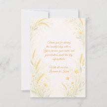 Dankeskarte Elegante botanische Hochzeit