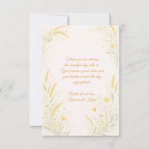 Dankeskarte Elegante botanische Hochzeit