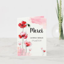 Dankeskarte gefaltet "Klatschmohn"