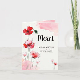 Dankeskarte gefaltet "Klatschmohn"