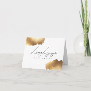 Dankeskarte   Gold Brush Minamilist