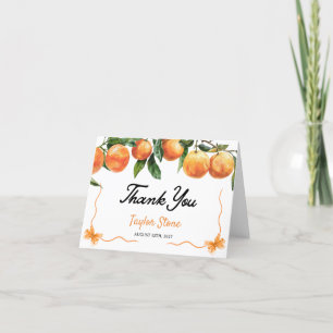 Dankeskarte   Orange Dankeschön Karte