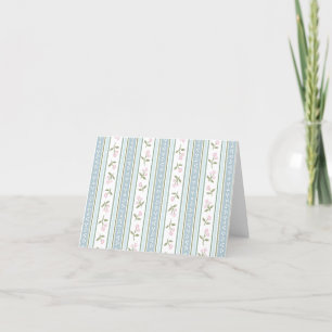Dankeskarte   Preppy Floral Stripe Babydusche