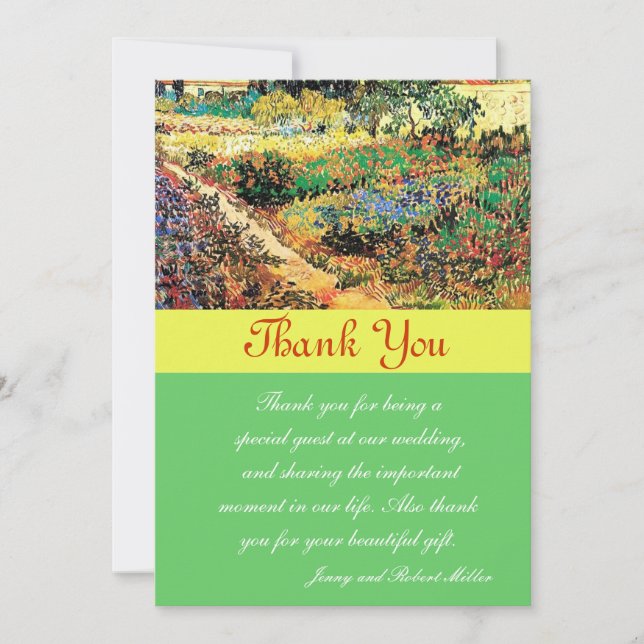 Dankeskarte. Vincent van Gogh Dankeskarte (Vorderseite)