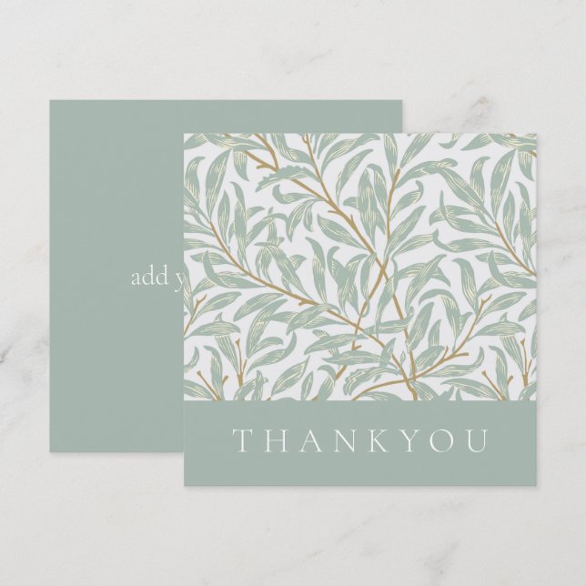 Dankeskarte: WILLIAM MORRIS : WILLOW DESIGN Dankeskarte (Vorne/Hinten)