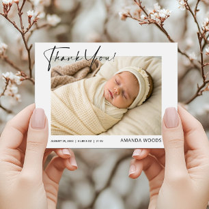 Dankeskarten-Fotokarte zur Geburtsanzeige für Baby Postkarte