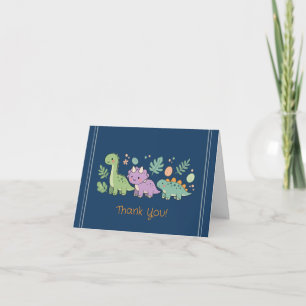 Dankeskarten für Baby-Dinosaurier zur Babyparty Dankeskarte