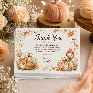 Dankeskarten für Baby Shower 'Little Pumpkin Fall' Dankeskarte