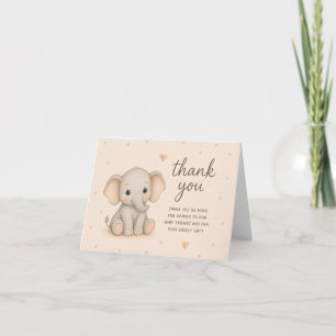 Dankeskarten für Baby Shower mit Baby Elefant Dankeskarte