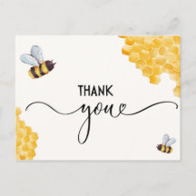 Dankeskarten für Baby Shower mit Bienen-Motiv