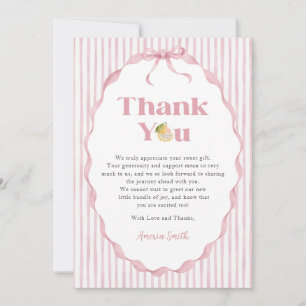 Dankeskarten für Baby Shower mit Pink Lemon Thema