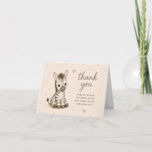 Dankeskarten für Baby Shower mit Zebrafohlen-Motiv Dankeskarte