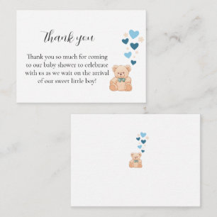 Dankeskarten für Baby Shower – Süßer kleiner Junge Mitteilungskarte