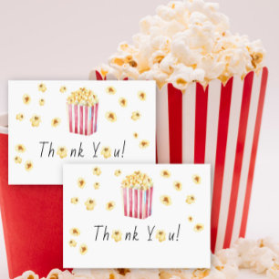 Dankeskarten für Babyparty mit Popcorn-Motiv Dankeskarte