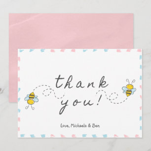 Dankeskarten für Bienen, Mami für Bienens Baby-Par Dankeskarte